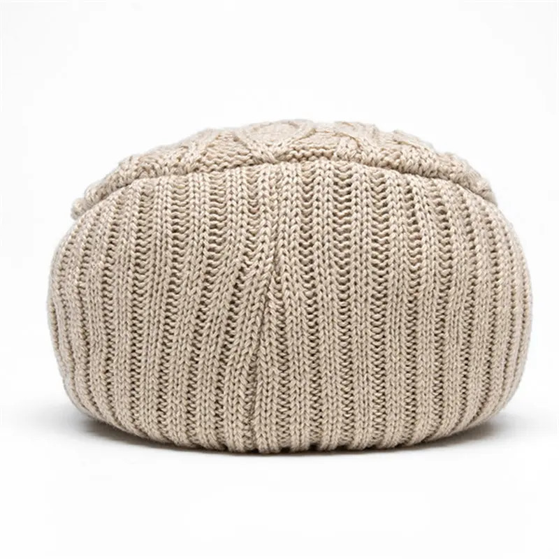 2024 Autumn and Winter Cotton Solid Warm sboy Caps Flat ed Cap Men and Women Painter Beret Hats 134 260205