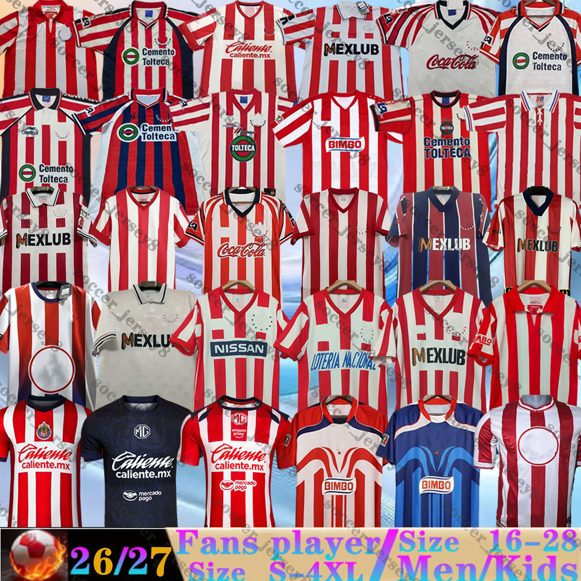 24 25 26 Chivas CHICHARITO De Guadalajara Soccer Jersey Retro 86 88 95 96 97 98 99 00 06 07 17 18 C.COWELL F.BELTRAN ALVARADO A.VEGA 2025 2026 goalkeeper men football Shirt