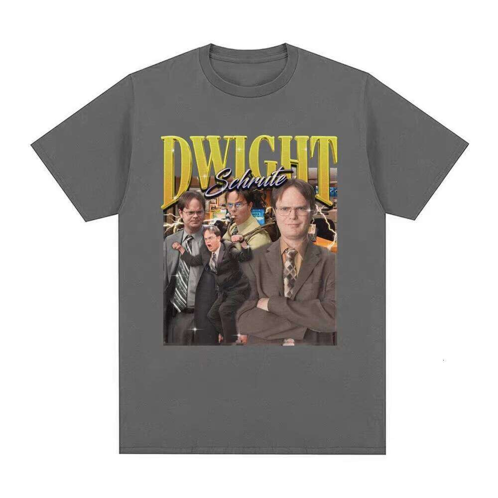 Dwight Schrute Michael Scott Homage The Office T-shirt Tv Series T Shirt Men Women Cotton Casual Short Sleeve Harajuku T-Shirts X260209