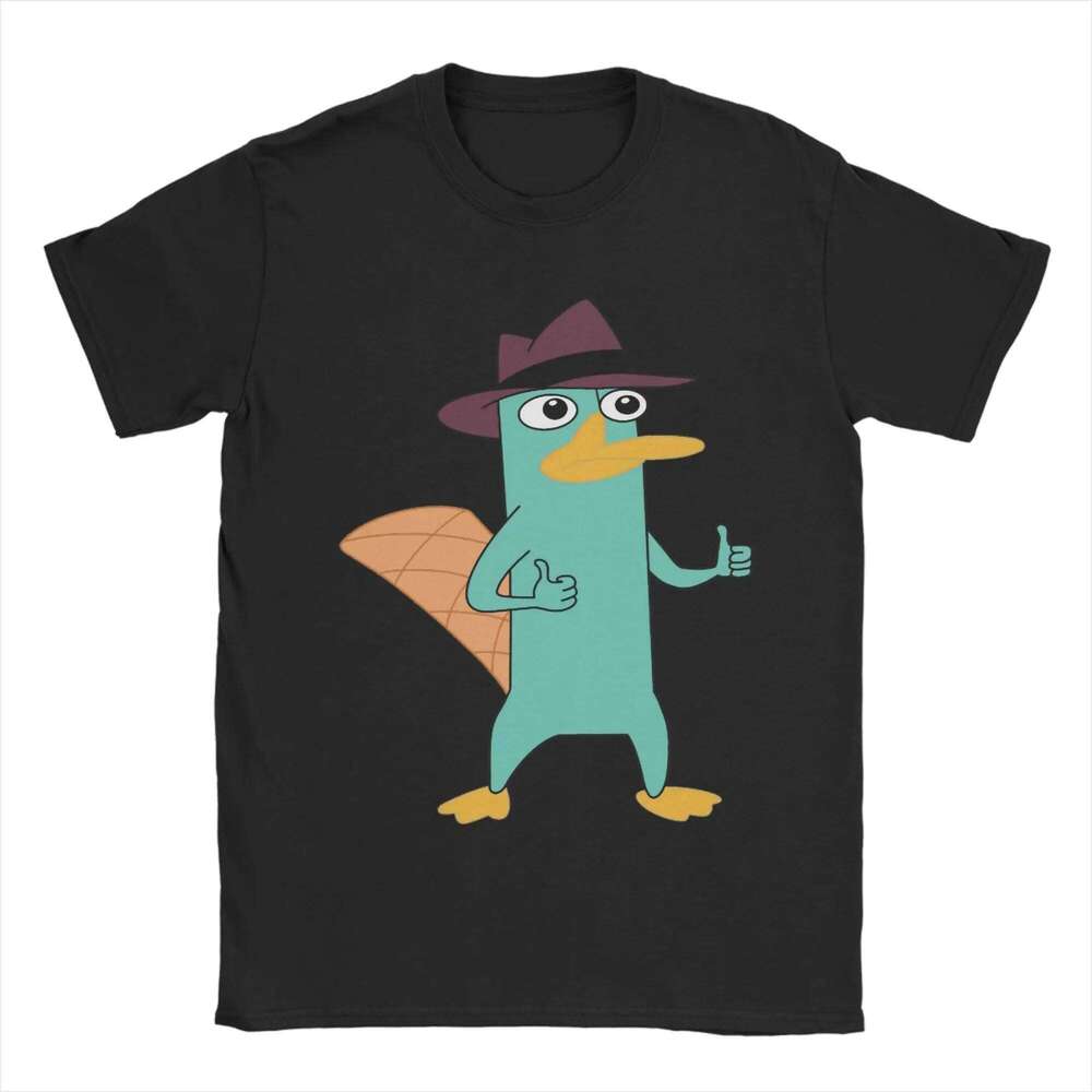 Men Agent Perry the Platypus T Shirts Cotton Clothes Funny Short Sleeve Round Collar Tee Shirt 4XL 5XL T-Shirt X260209