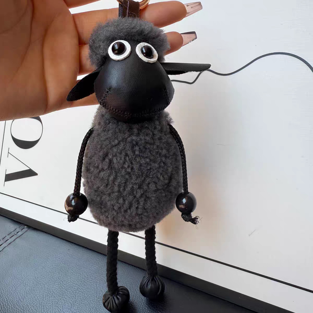 Bag Charm Key Chain The Sheep Fur Pendant Large Sheep Doll Claw Machine Bag Keychain Couple Accessories Small Gift