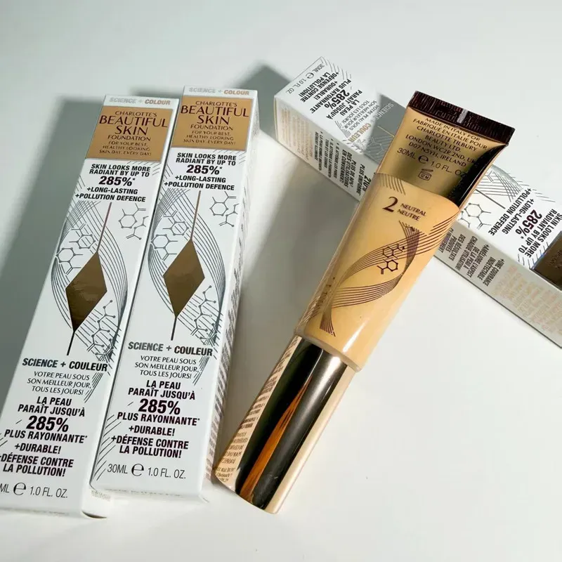Foundation 30ml Beautiful Skin Foundations 3 colors 1N 2N 2W Brand Face Cosmetics Concealer High Coverage Long Lasting Defence Liquid Foundation Serum Makeup