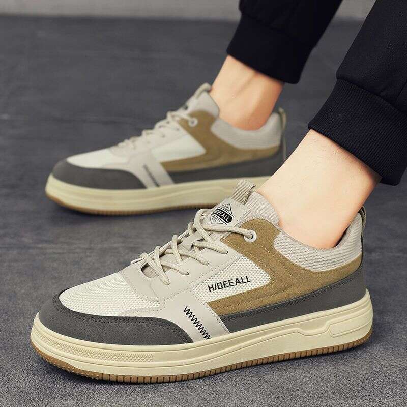 Men's winter 2025 new model, breathable, Hong Kong style, versatile, dirt-resistant mesh shoes, trendy, lightweight, soft-soled sports casual sho