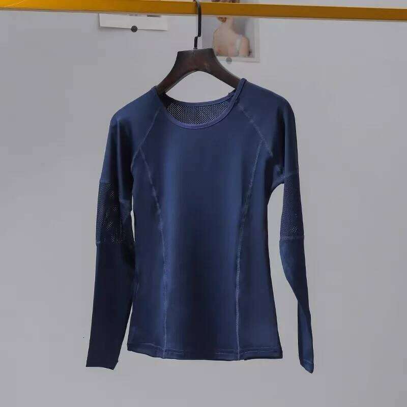 Women's Long-Sleeve Yoga Clothing, Breathable Quick-Dry Fitness Wear, Slimming Running Pilates Sports T-Shirt, Training Apparel 26Y0209