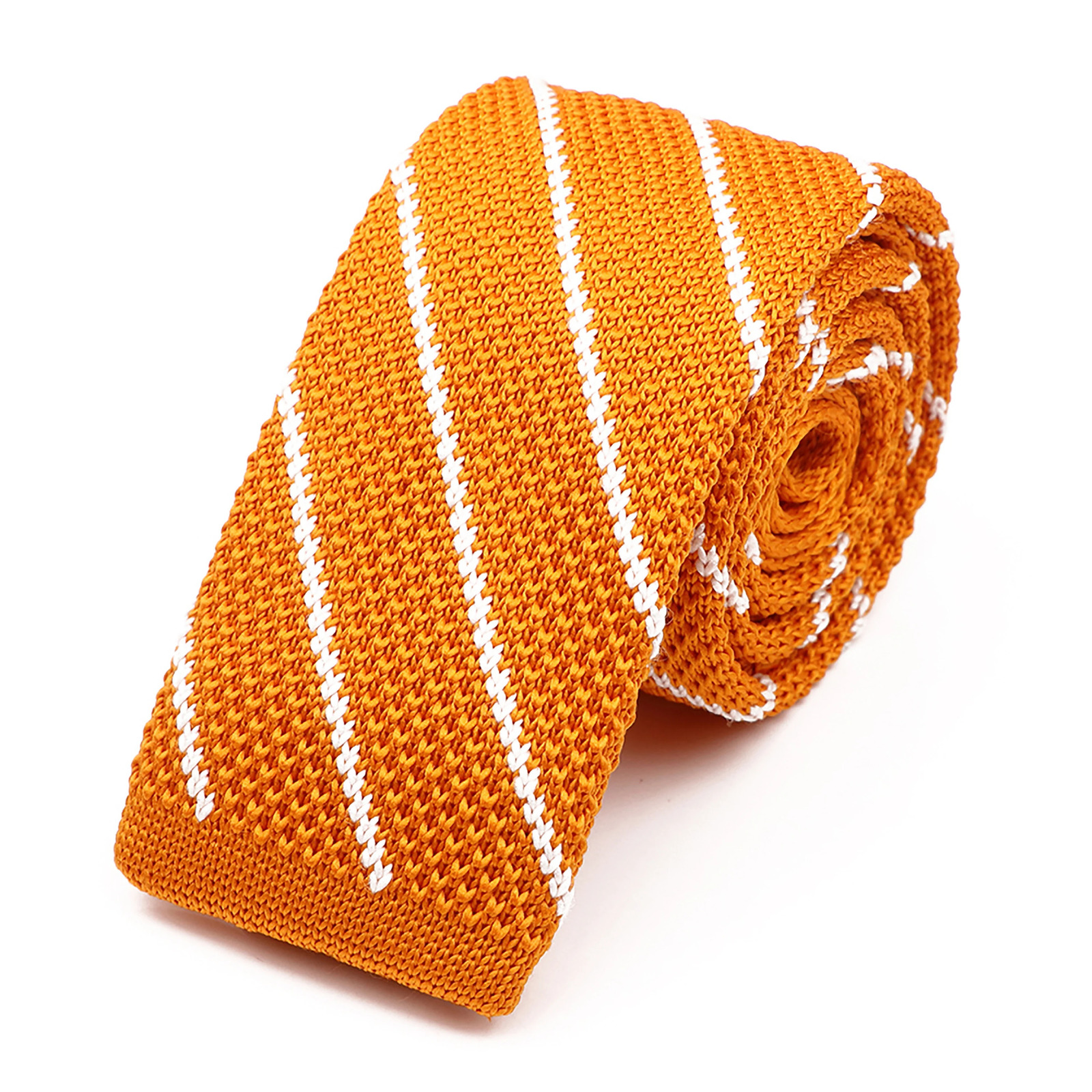 Knit Ties For Men Women Winter Slim Narrow Flat Necktie Orange Beige Green Casual Gravatas Wedding Party Office Holiday Gifts 260208