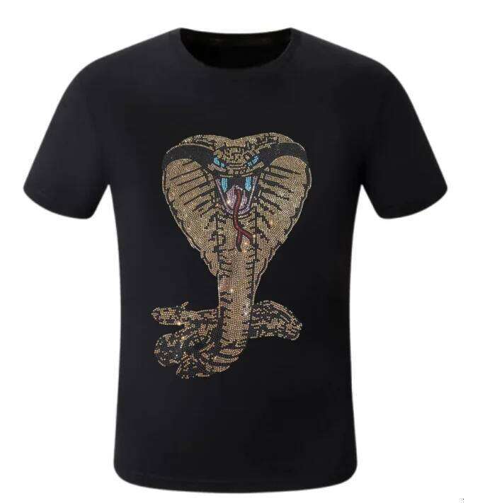 Luxury Rhinestone Men's T-Shirts - Designer Brand Summer Tees Stylish Top with Sparkle X260209