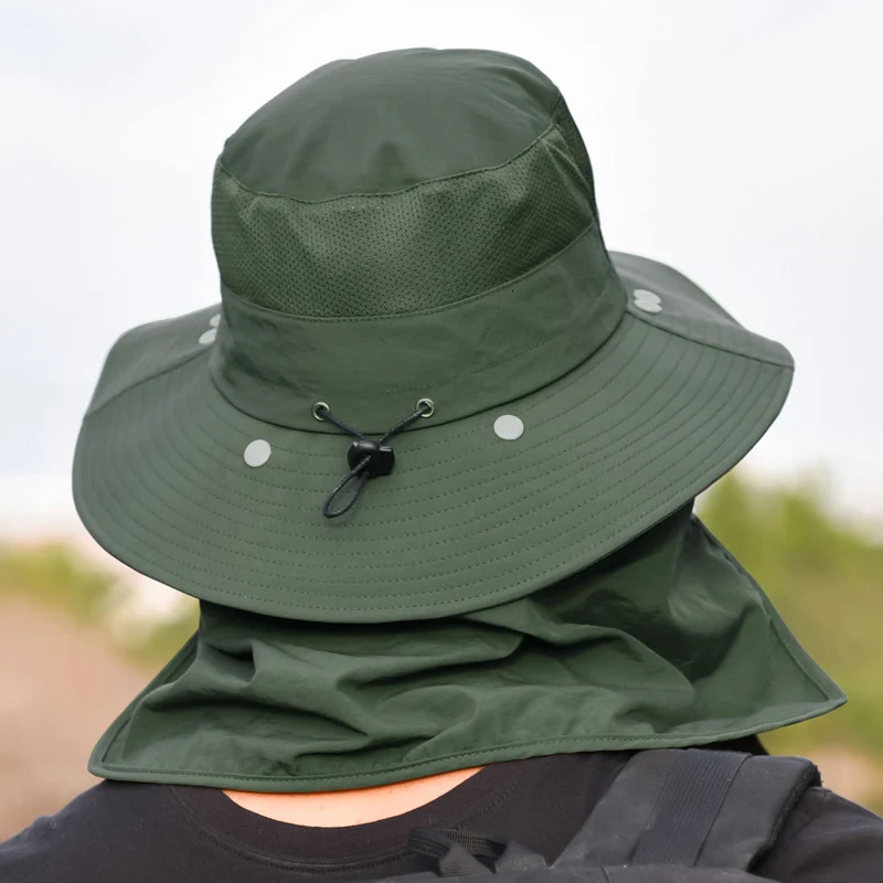 Fishermans hat male sun hat summer outdoor quick drying sun hat fishing breathable sun hat female face mask hat 260204
