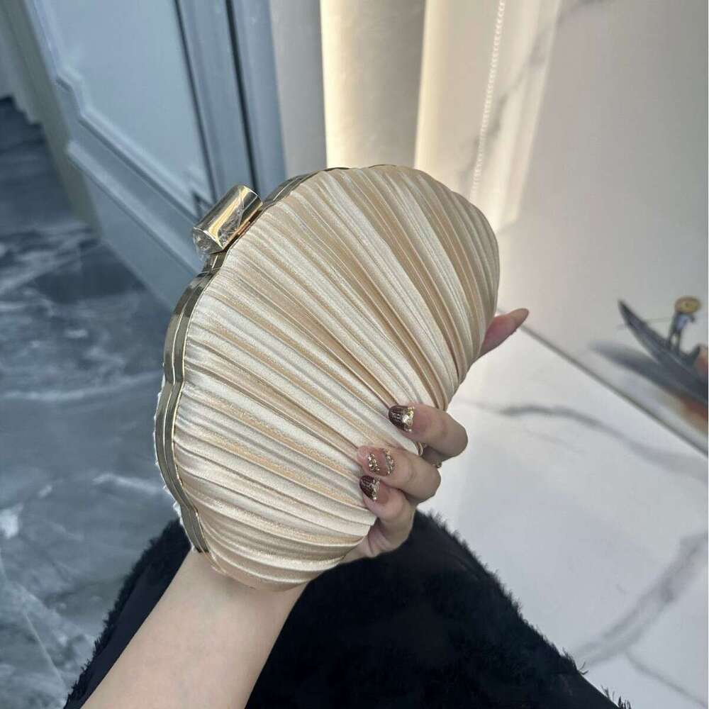 New High End European And American Style Socialite Handbag Dress Party Pleated Evening Bag Clutch