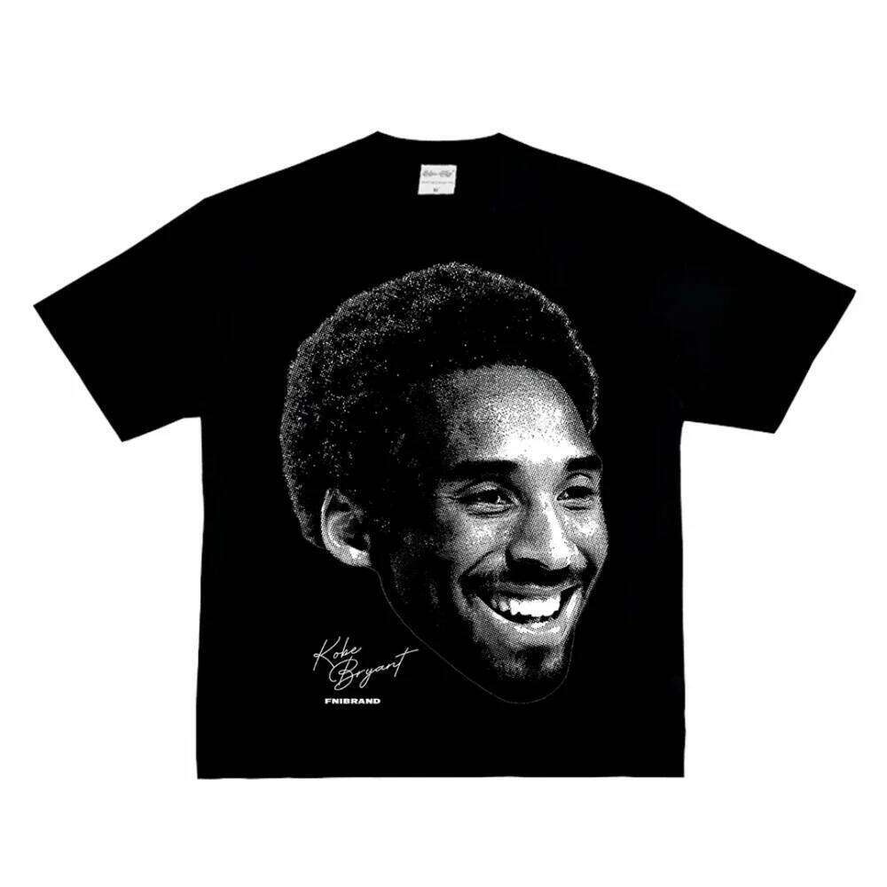 Fashion Men Women's T-shirt Basketball Star American Big Head Print Short Sleeve Cotton T-Shirt Loose Street Wear Tops Clothing X260209