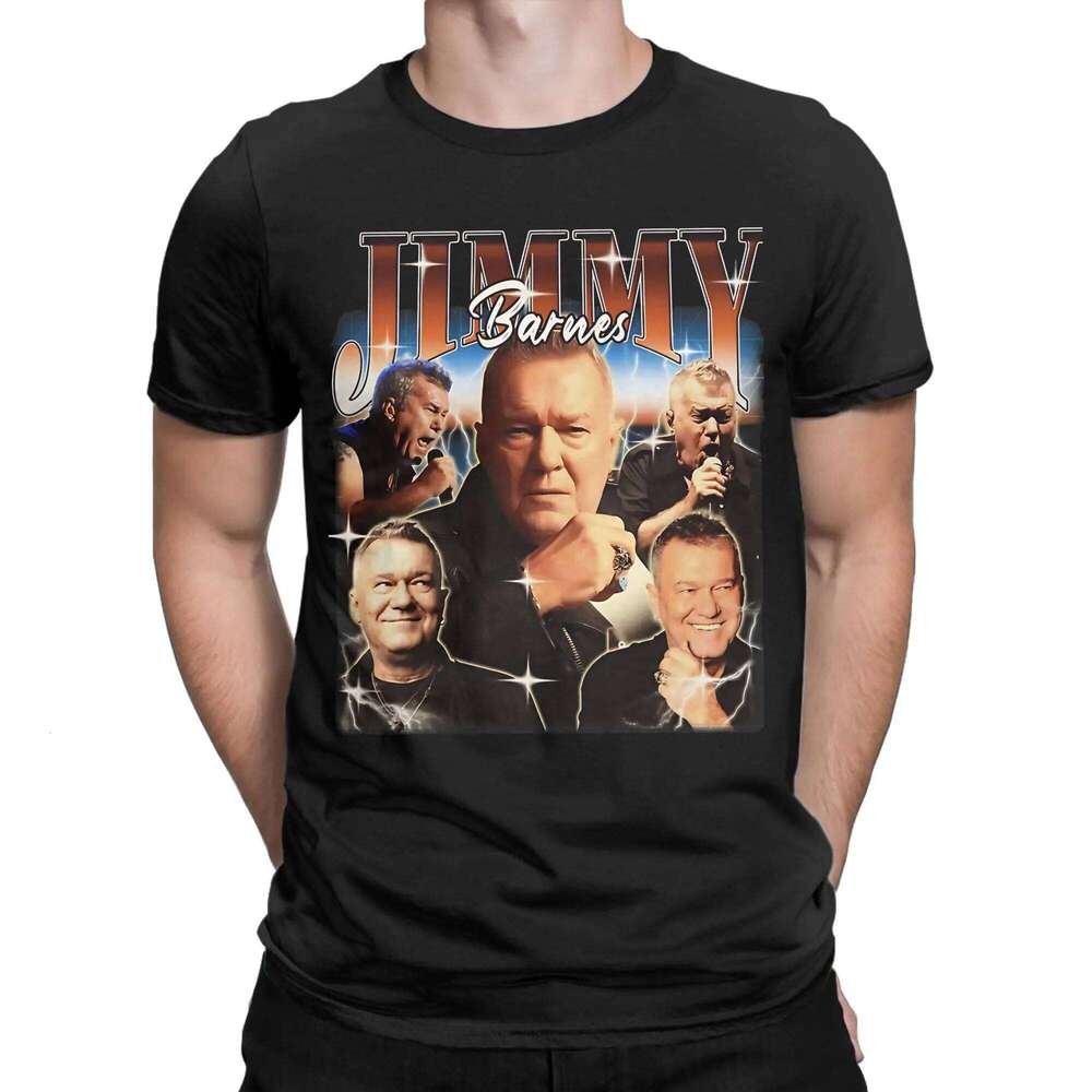 Men Women Printed Retro Jimmy Barnes Vintage Rock Tee T Shirt Pure Cotton T-shirts Clothing X260209