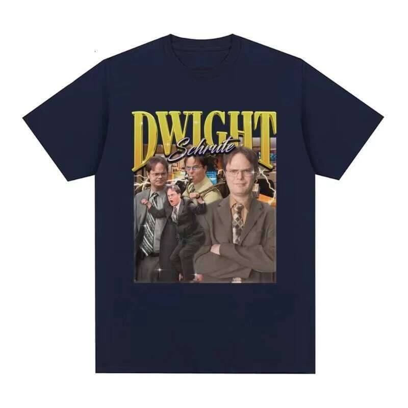 Dwight Schrute Michael Scott Homage The Office T-shirt Tv Series T Shirt Men Women Cotton Casual Short Sleeve Harajuku T-Shirts X260209