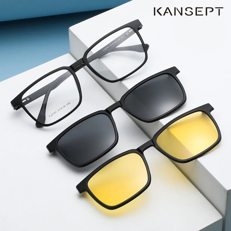 Flipup Magnetic Clipon Prescription Glasses Men Women TR90 Polarised Myopia Sunglasses Night Vision Reading Eyeglasses 260207