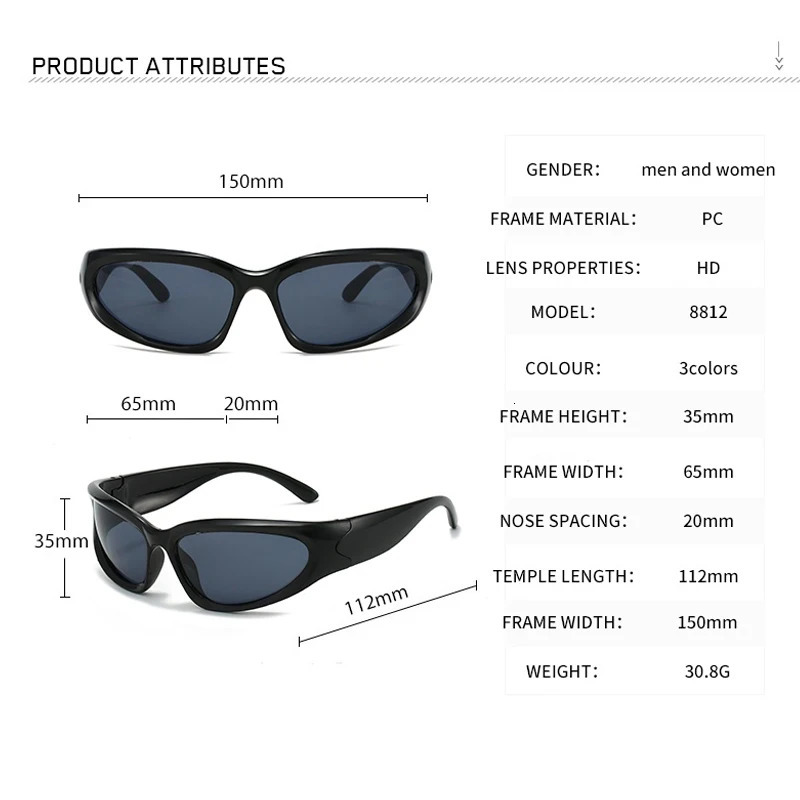 123pcs Fashionable Men and Women Sunglasses Highend Y2K Square Bicycle Glasses Resistant Outdoor Hiking Glas UV400 260128
