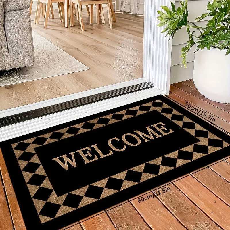1pc Non Slip Welcome Doormat Machine Washable Soft Durable 100 Polyester Modern Home Decor Entryway Rug Fashion Comfort S260207