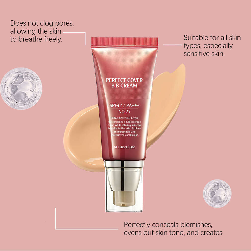 AMZ Medium Skin Tone Softening Concealer BB Cream Gentle Moisturizing Hydrating Soft Lightweight Skin-Friendly Matte Clear Daily Long-Lasting