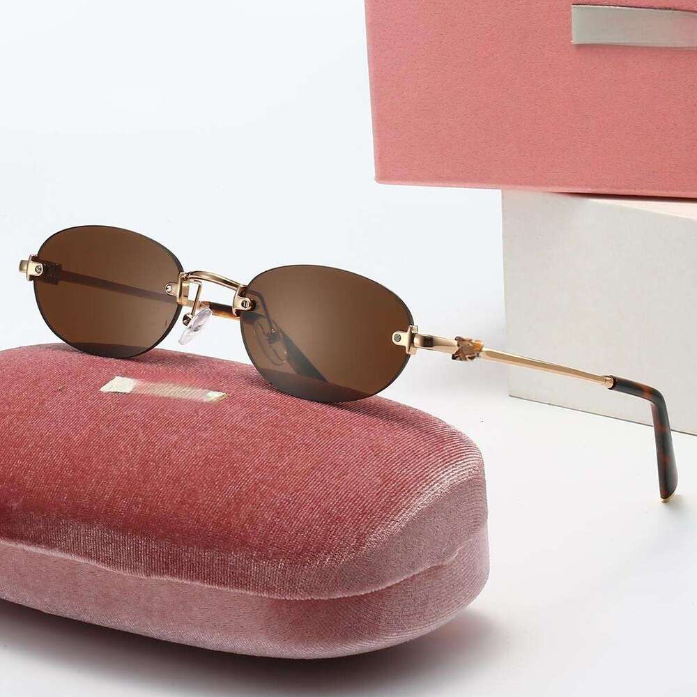 Color-Changing Frameless for Women Korean Retro Cross-Border Trendy Round Anti-Blue Light Plain Frame High-End Fashion Glasses