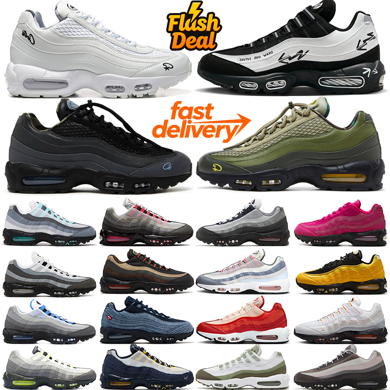 Running shoes for men women Greedy Triple White Black mens trainers sports sneakers Grey white green Neon