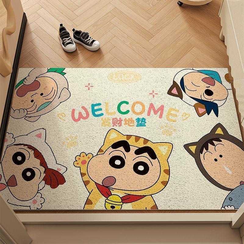 Crayon Shin-chan silk loop entrance mat durable and cuttable for hallway and entryway shoe-changing mat S260207