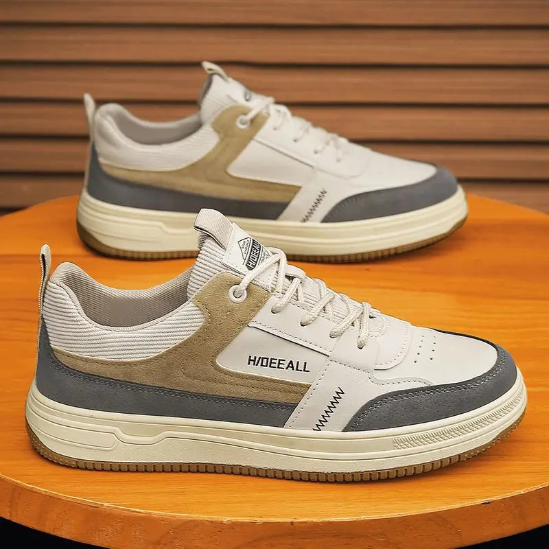 Breathable Fashionable Mens Trendy Versatile Leather Casual Shoes 260126