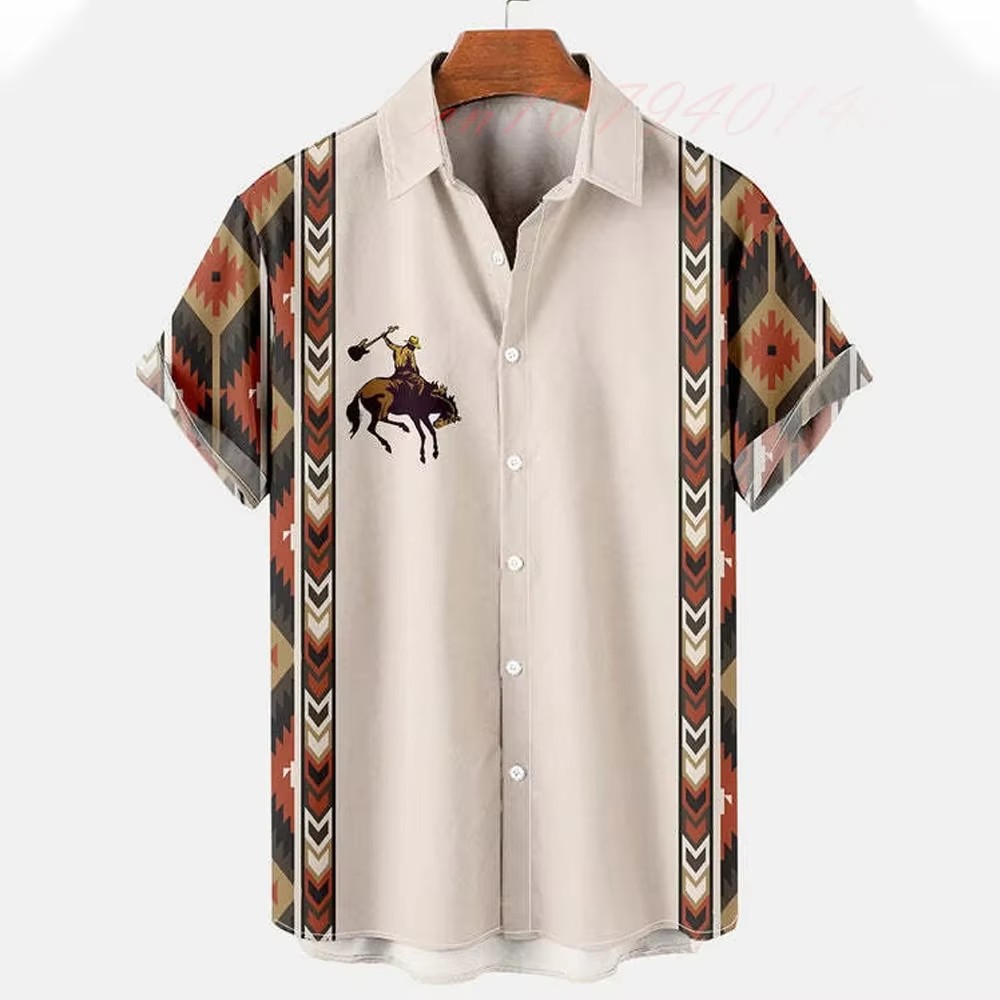 Men's Shirt Summer Casual Fashion Short Sleeved Shirt For Men Loose Breathable Hawaiian Shirt Man Casual Men's Clothing Top