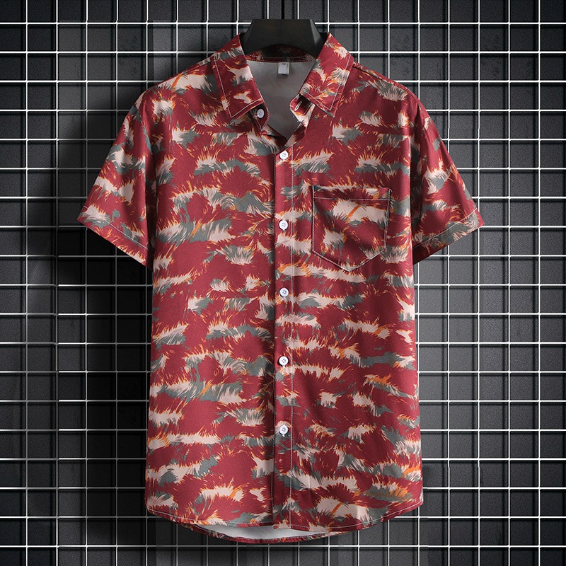 Men's Polos Hip Hop Graphic Blouses Shirts For Men Clothes Casual Short Sleeve Streetwear Male Lapel Top