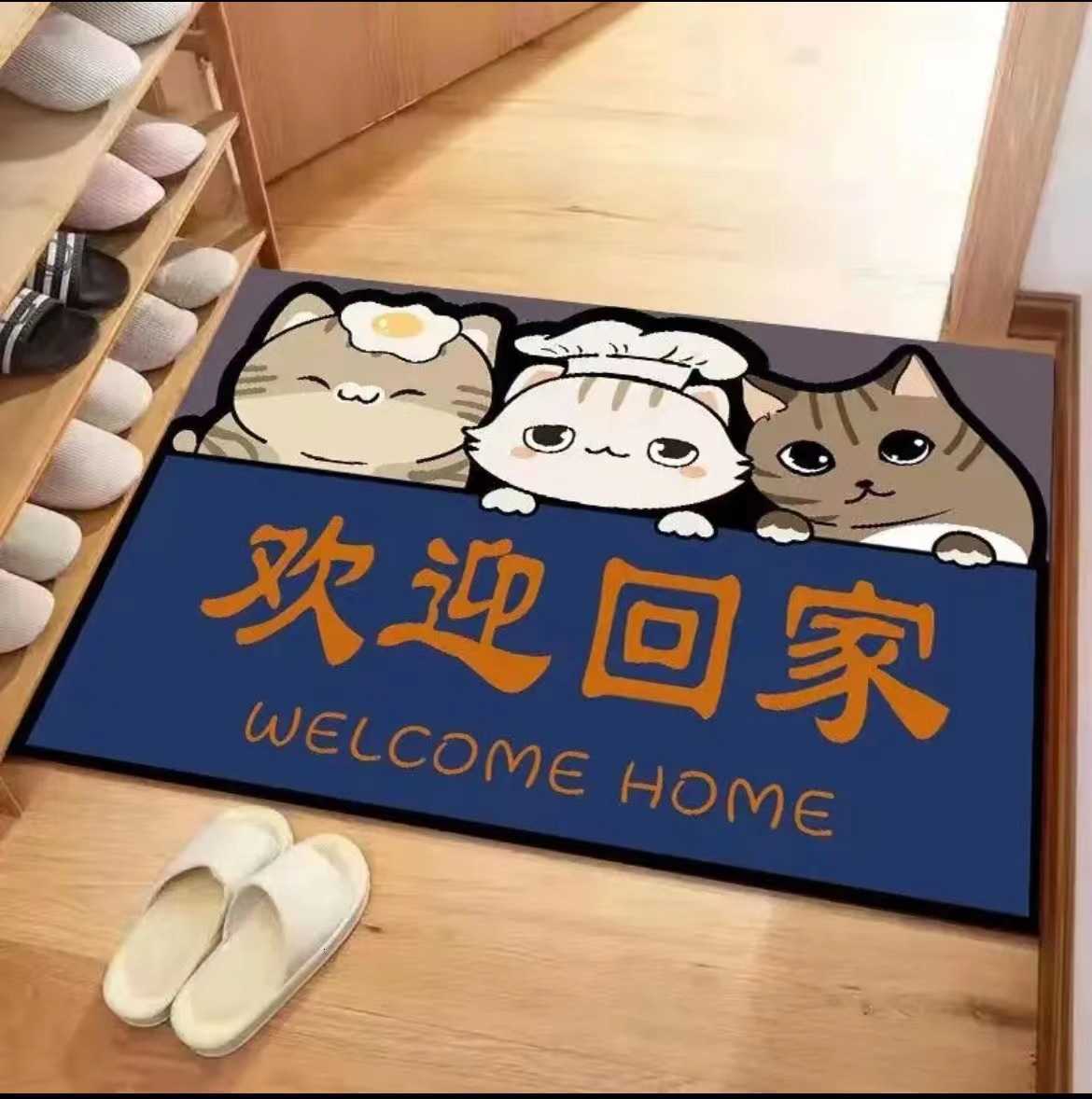 Cute and Adorable Entryway Decorative Floor Mat for Home Dirt-resistant and Easy to Clean Diatomite Mat for Kitchen and Balcony S260207