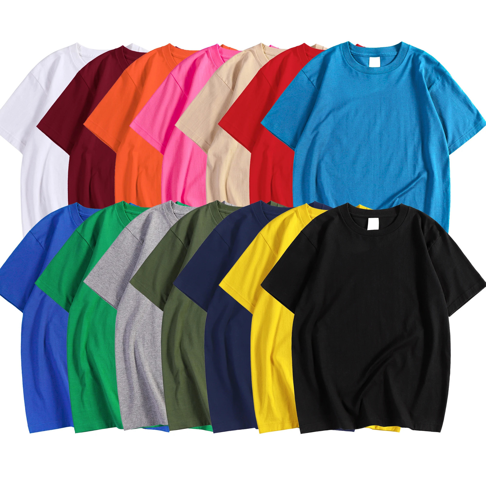 14 Colors Candy Color 100 Cotton T-Shirts Men Women Oversized Short Sleeves Casual Breathable S-XXXL Tee Clothing Soft T Shirts 260118