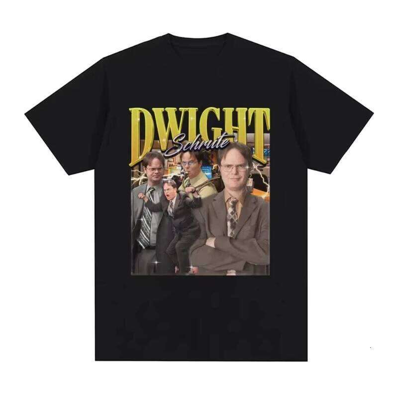 Dwight Schrute Michael Scott Homage The Office T-shirt Tv Series T Shirt Men Women Cotton Casual Short Sleeve Harajuku T-Shirts X260209
