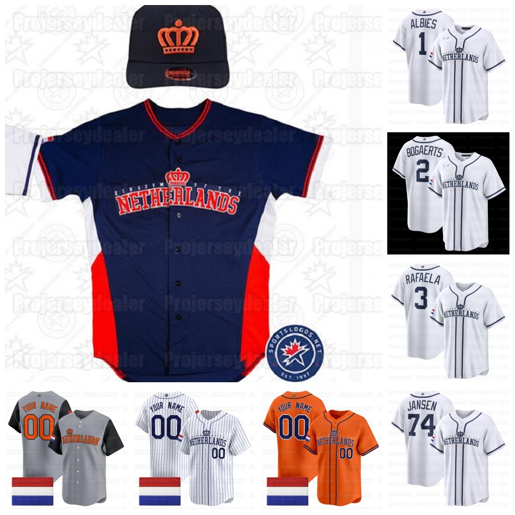 Team Netherlands 2026 WBC Jersey World Baseball Classic Ozzie Albies Xander Bogaerts Kenley Jansen Josh Ceddanne Rafaela Jurickson Profar
