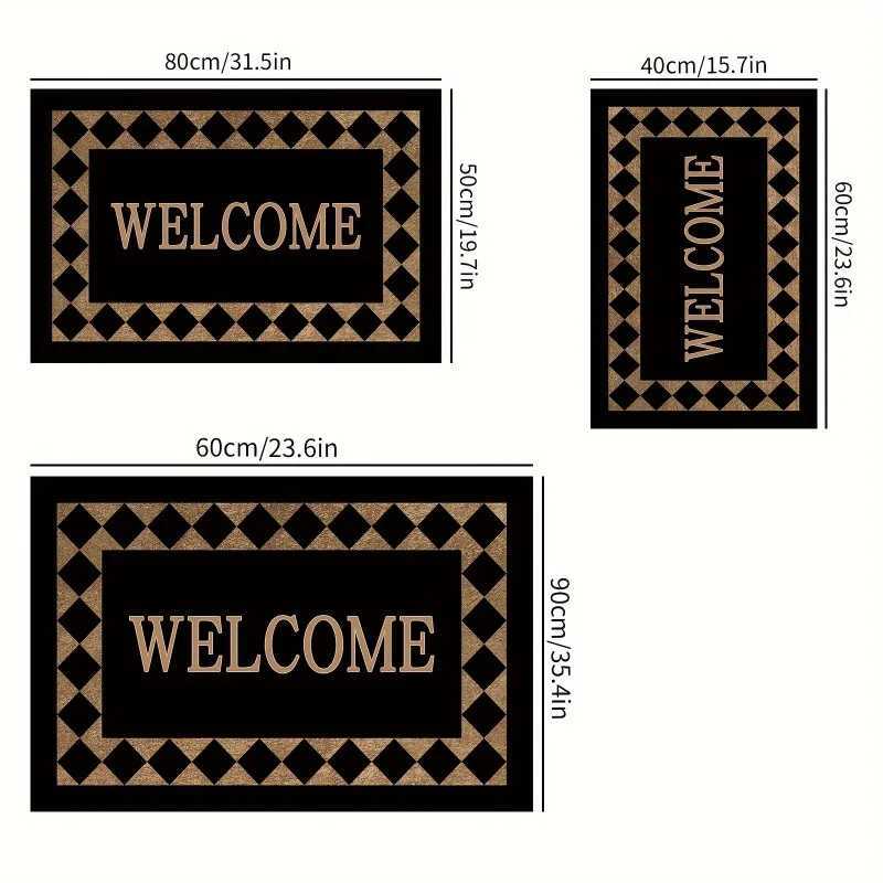 1pc Non Slip Welcome Doormat Machine Washable Soft Durable 100 Polyester Modern Home Decor Entryway Rug Fashion Comfort S260207
