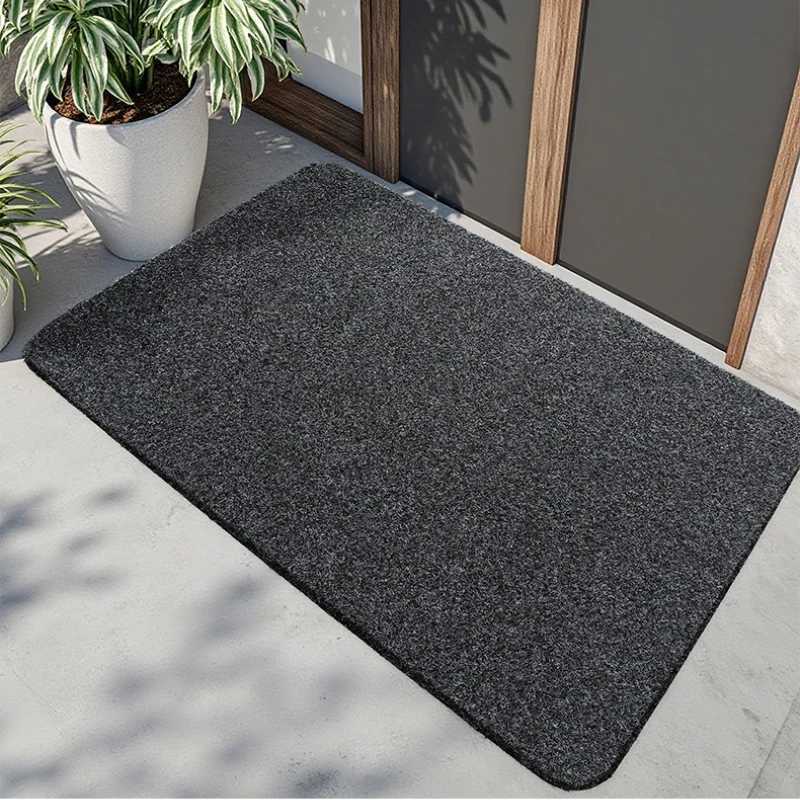 PVC Door Mat Non Slip Entrance Rug Waterproof Heavy Duty Indoor Outdoor Quick Dry Easy Clean Dirt Trapper Floor Mat S260207