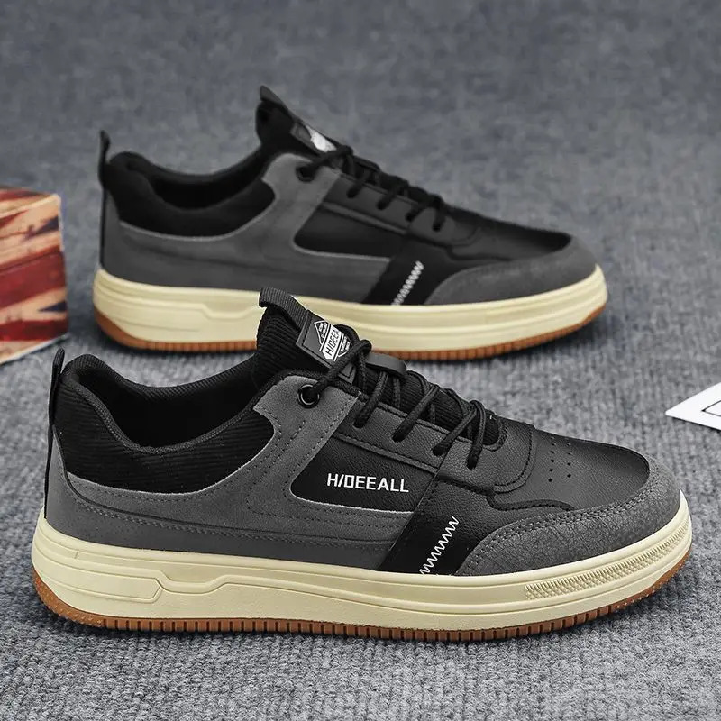 Breathable Fashionable Mens Trendy Versatile Leather Casual Shoes 260126