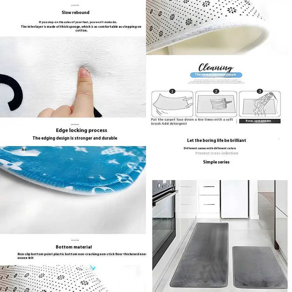 Trendy AAndy Warholing Floor Mat Non-Slip Thickened Soft Flannel Door Mat Living Room Home Decor S260207