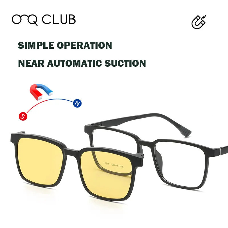 Flipup Magnetic Clipon Prescription Glasses Men Women TR90 Polarised Myopia Sunglasses Night Vision Reading Eyeglasses 260207