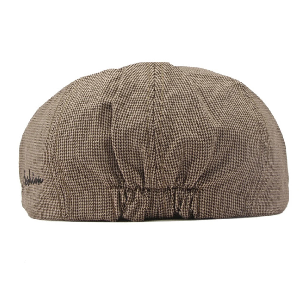 HT4168 Berets Spring Summer Caps for Men Women Artist Painter Octagonal Beret Hat Flat Cap Male Female Plaid Beret Cap 260205