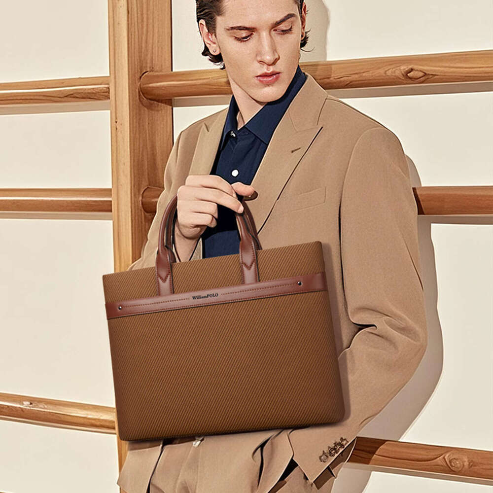 Luxury Shoulder Bags Totes Hobo Briefcase Lightweight Handbag Men S Bag New Horizontal Style High End Commuting SENYY