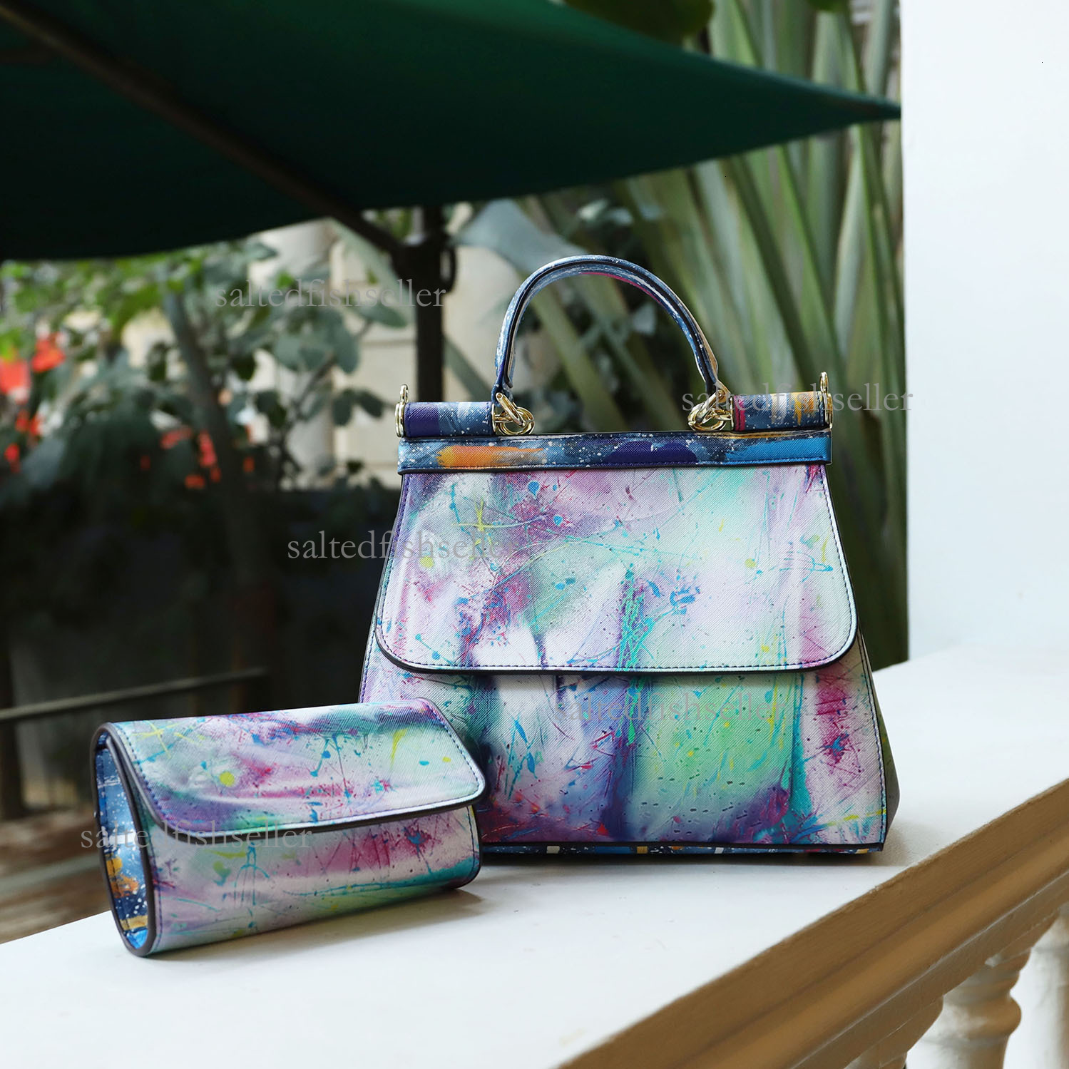 2026 Luxury Fashion Printed Handbag Explosive Chinese Style Brand Texture Women's Single Shoulder Steamed Bun Mother Bag Trendy Wallet Leisure PU