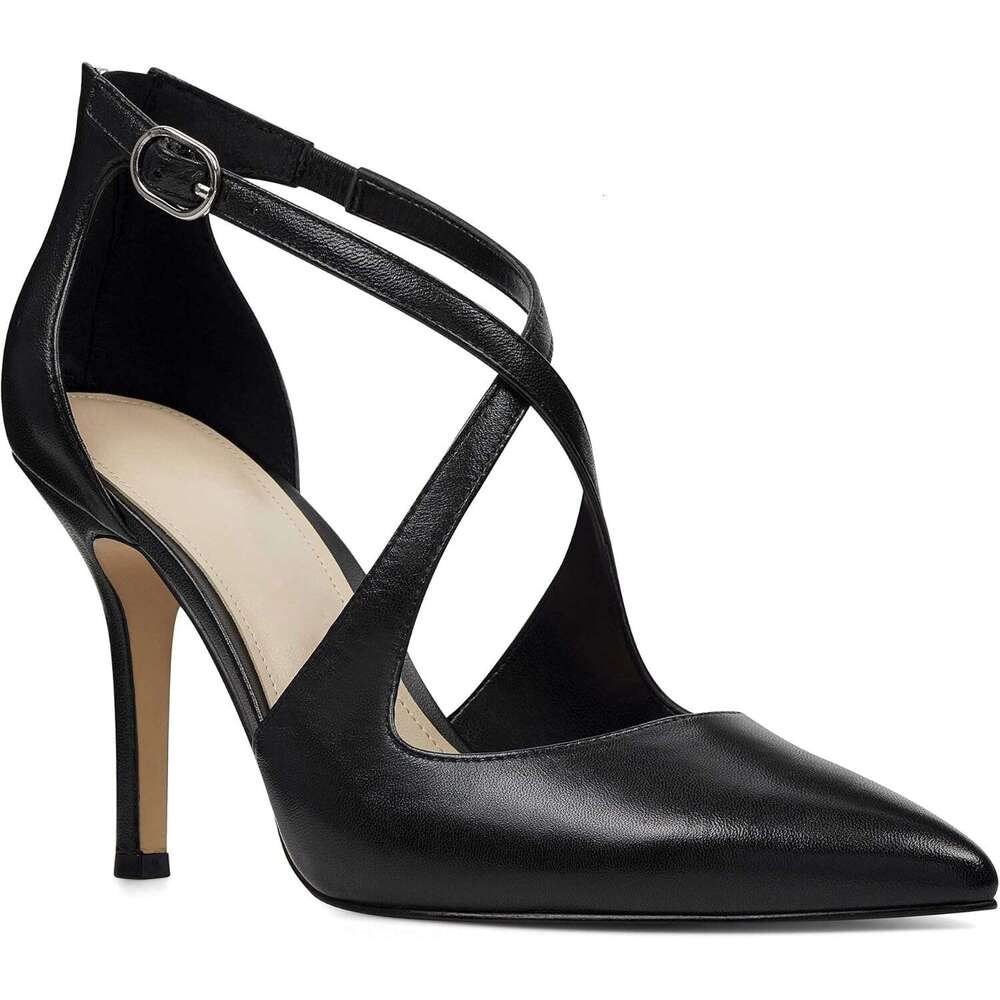 Womens Pumps High Heels Pointed Toe Crossed Strap D Orsay Zip Up Stilettos Party Dress Shoes