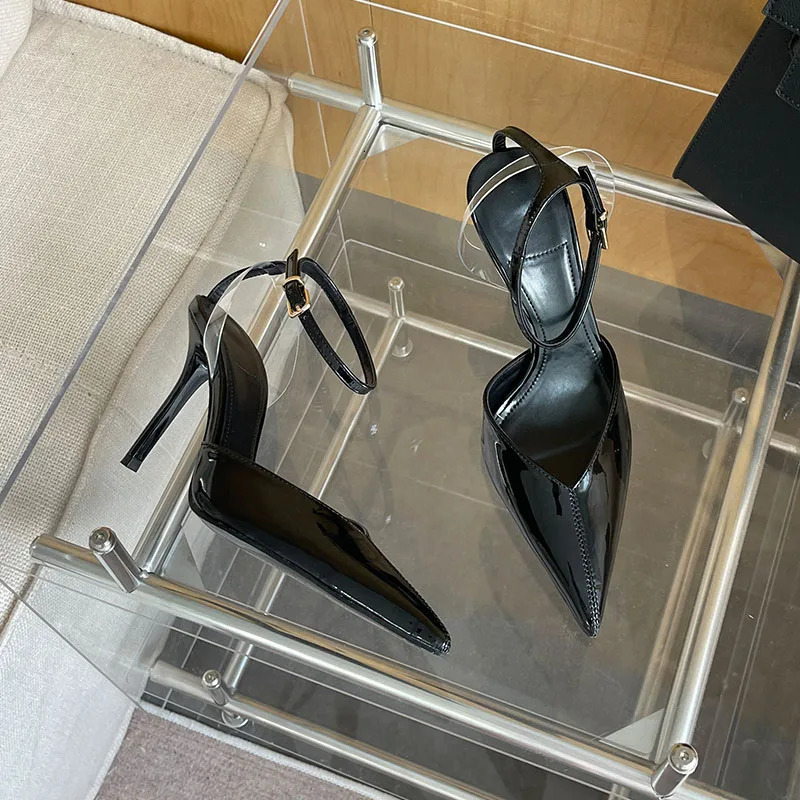 Fashion Pointed Toe Women Pumps Stiletto Heels Shoes Female Sandals Mules Ankle Strap Dress Ladies High Plus Size 43 260208
