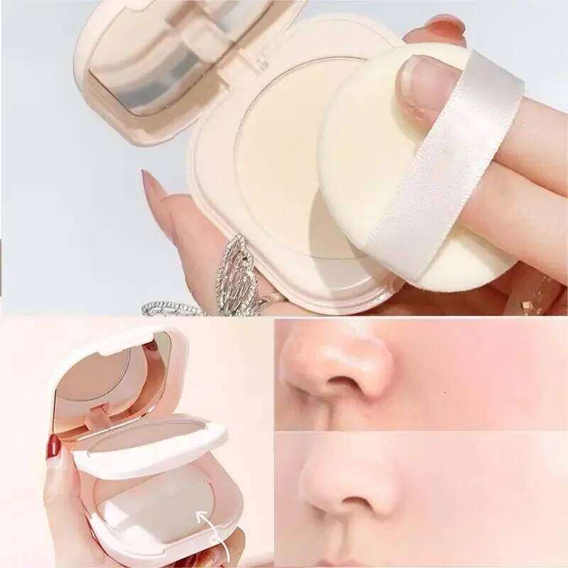 Oil Control Brightening Skin Tone Setting With Mirror Compact Portable Makeup Powder 26L0209
