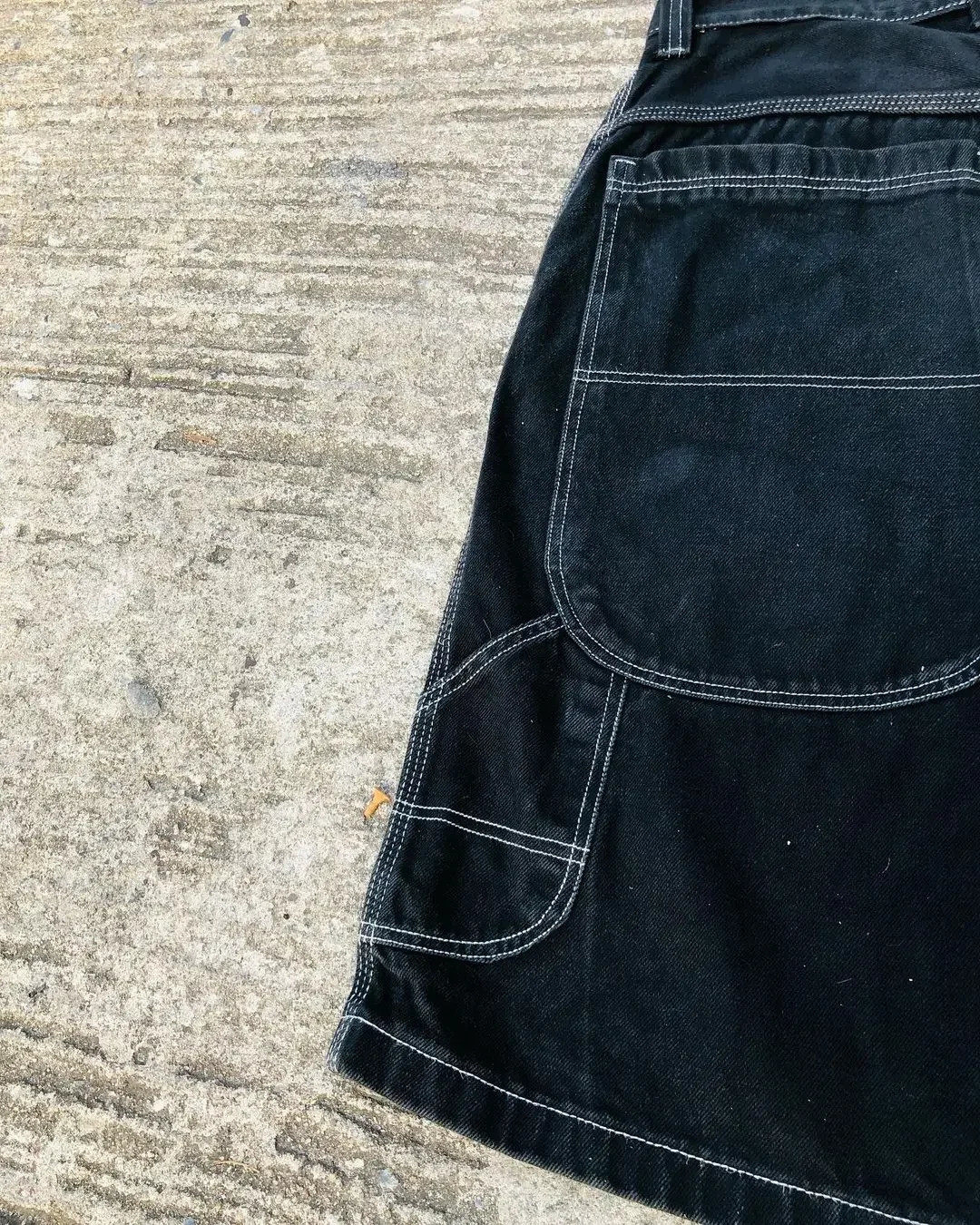 Harajuku Y2k Wexwear Jeans Embroidery Gym Shorts Men Skateboarding Denim Shorts Baggy Letter Graphic Streetwear 260208