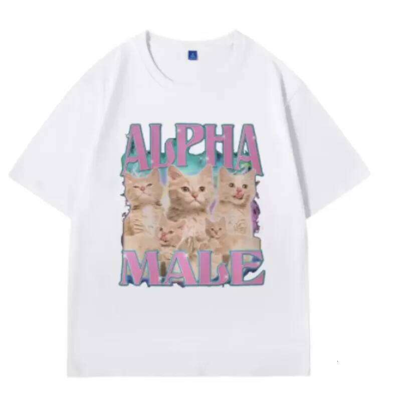 My Honest Reaction T-shirts Funny Cat Meme T Shirts Men Women Casual Oversized Short Sleeve Tees Men's Joke Humor Tshirt X260209