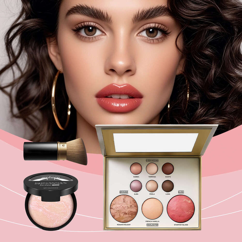 AMZ Palette Set 07# Multifunctional Tool Set, Box for Stage Light Nude Makeup, Portable Touch-Up Makeup