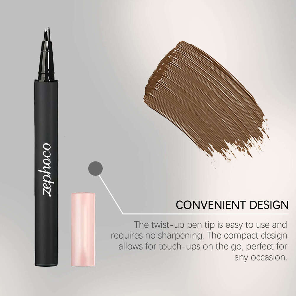 Zephoco Mocha Color Eyebrow Pencil, Smooth Silky, Natural Color, Suitable for Daily Makeup and Parties