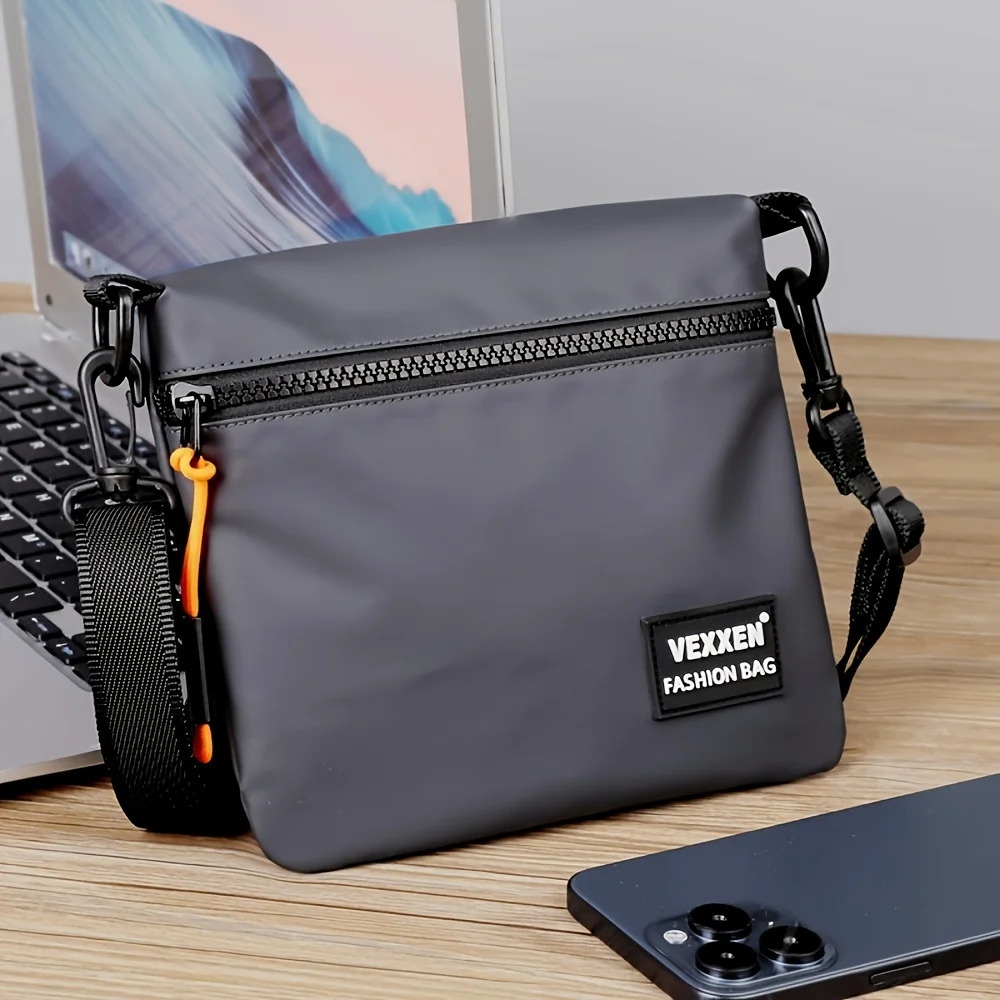 multilayer zipper unisex shoulder bag casual crossbody trendy mens backpack waterresistant 260208