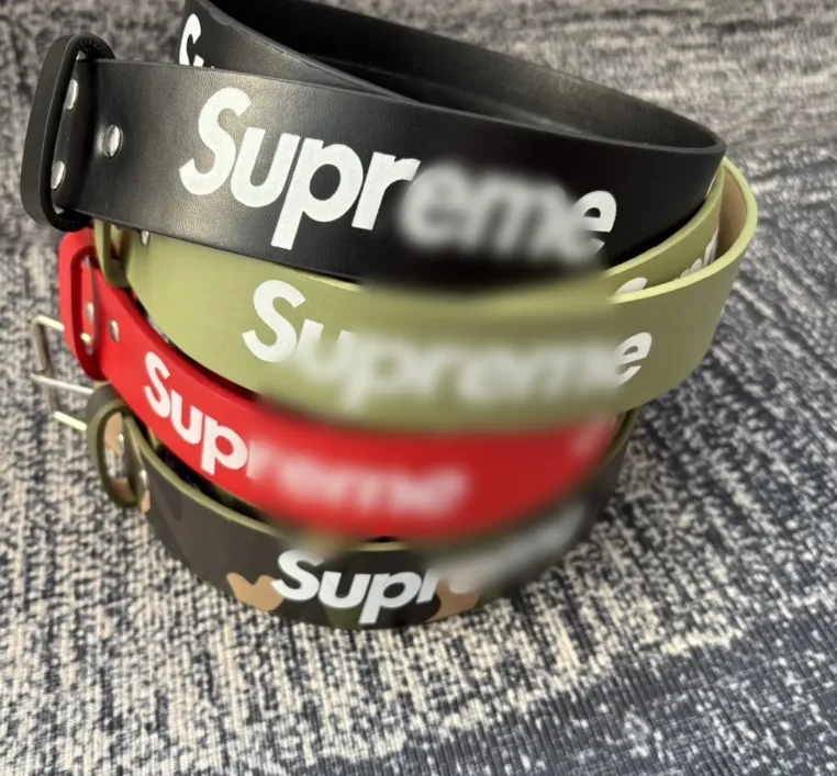 Men's Supremely Belt Microfiber Leather High Street Fashion Belt Letter Printed Metal Buckle designer Fashion accessories a2a