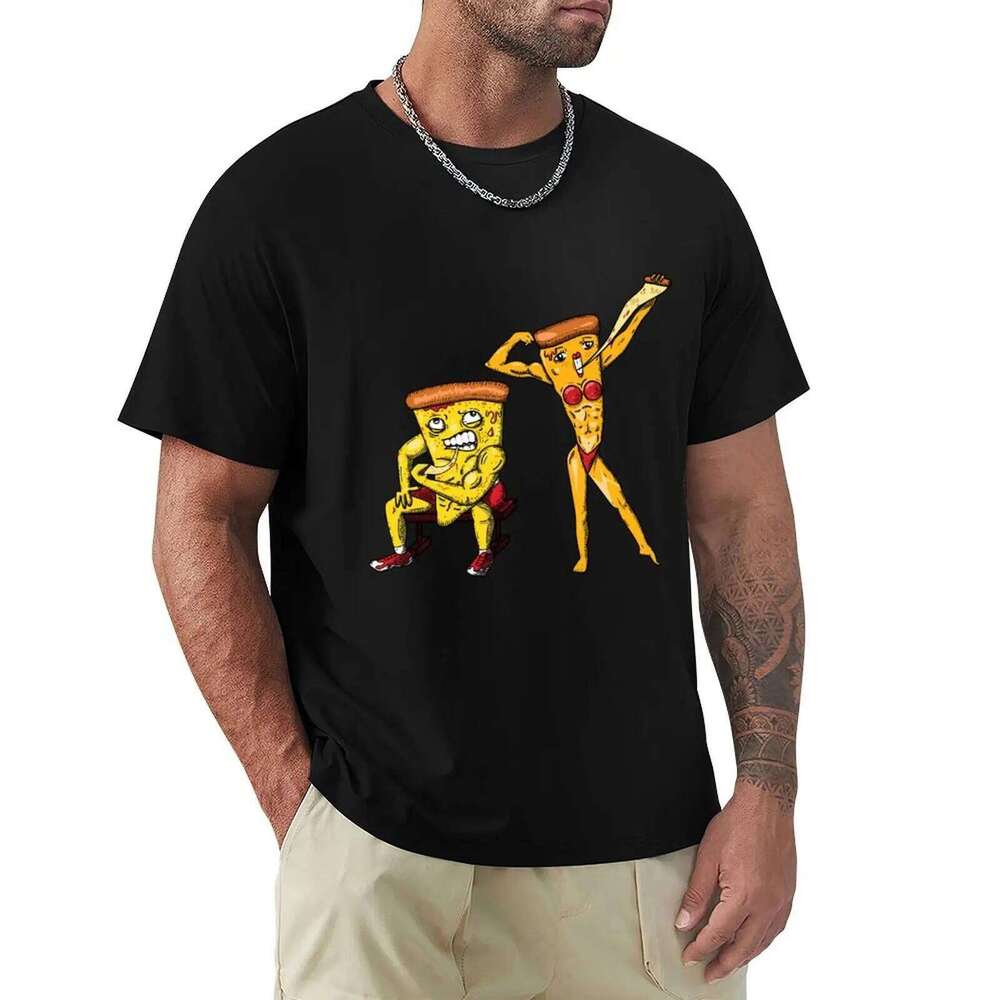 PUMPED FOR PIZZA T-Shirt boys animal print clothes Anime t-shirt Men's t shirts X260209