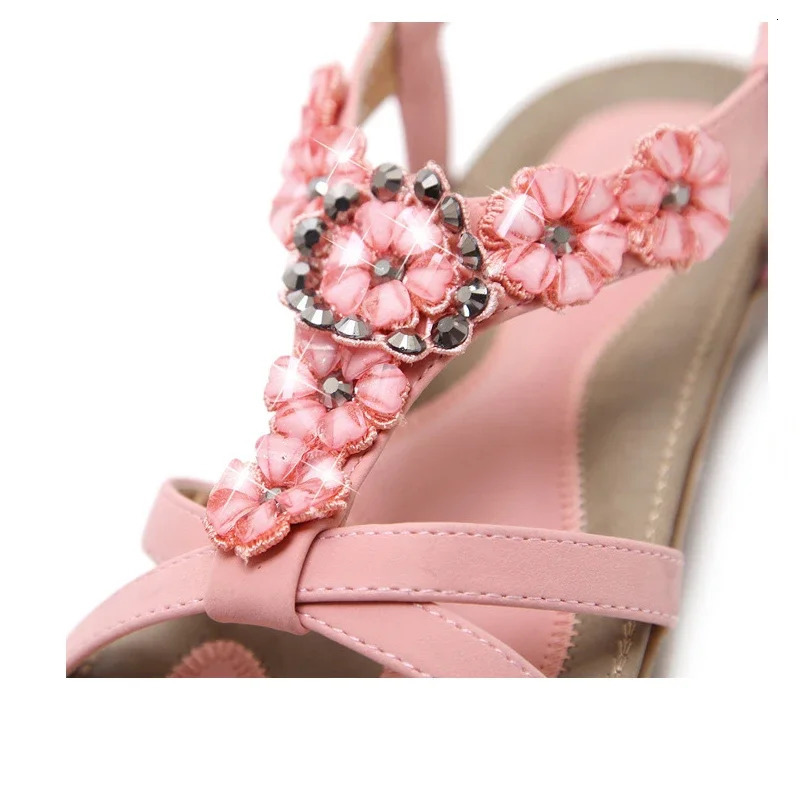 BEYARNE Bohemian Style Summer Women Shoes Fashion Womens Sandals Flat Heel Beach Summer Shoes Ladies Sweet 260204
