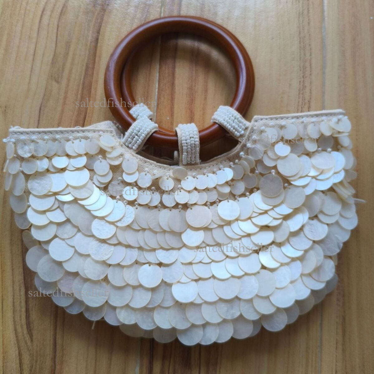 2026 Luxury Premium Handmade Women's Shell Bag Fashion Glitter Simple Fairy Handheld Women's Bag Trendy Temperament Buckle Dinner Bag Mini L