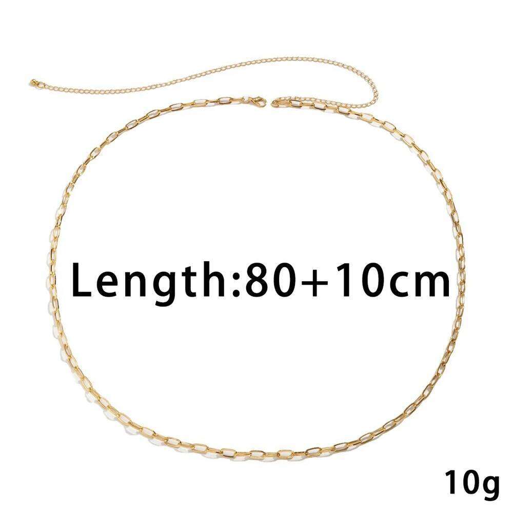 HipHop Belly Chains for Women Gold and Silver Color Metal Holiday Beach Bikini Waist Body Chain Jewelry Versatile Accessory Gift X260209